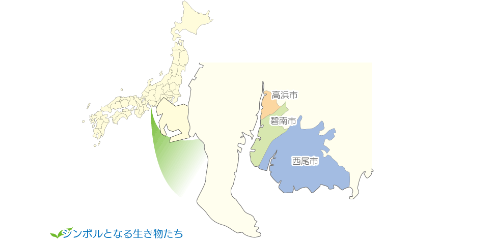 西三河南部生態系ネットワークMAP